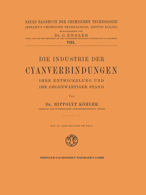 cover image of Die Industrie der Cyanverbindungen